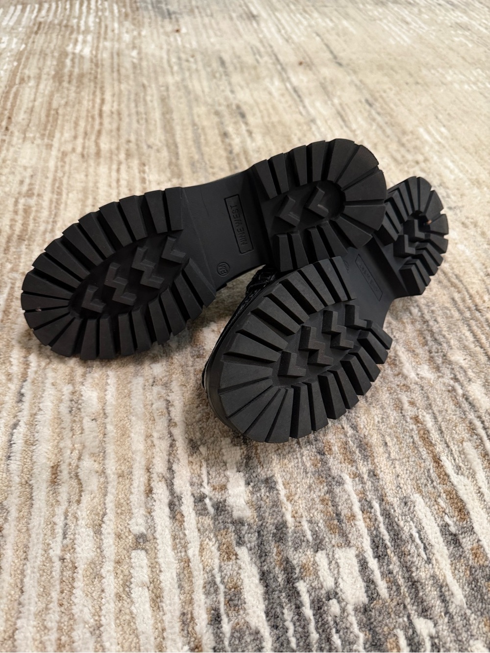 Nine West Black Patent Chain-Trim Loafers - Picture 6 of 8